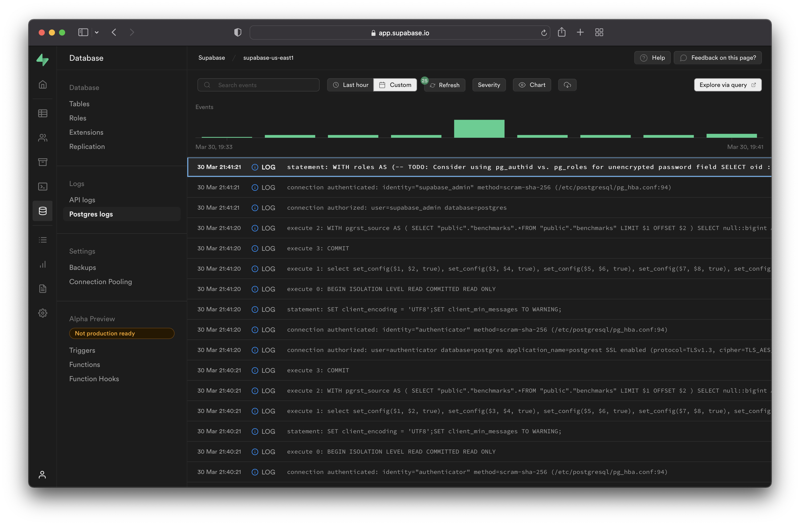 Postgres Logs